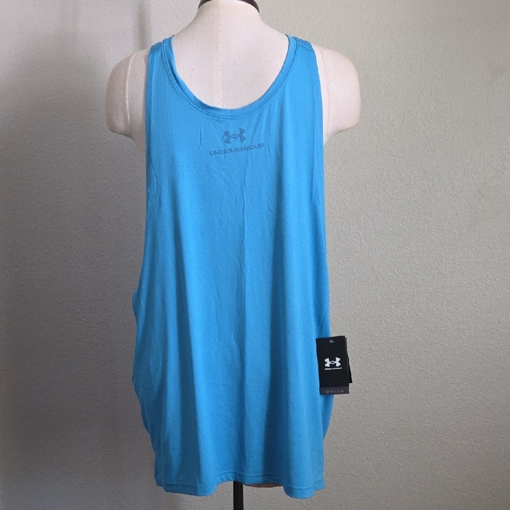 Men Under Armour Vibrant Blue Athletic Tank - Picture 5 of 5